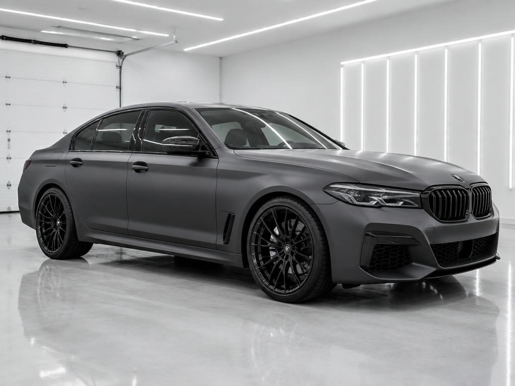 Vehicle wrap in Satin Black